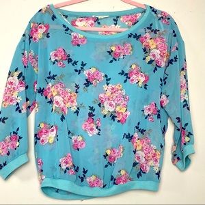 Iris Sheer Floral Blouse